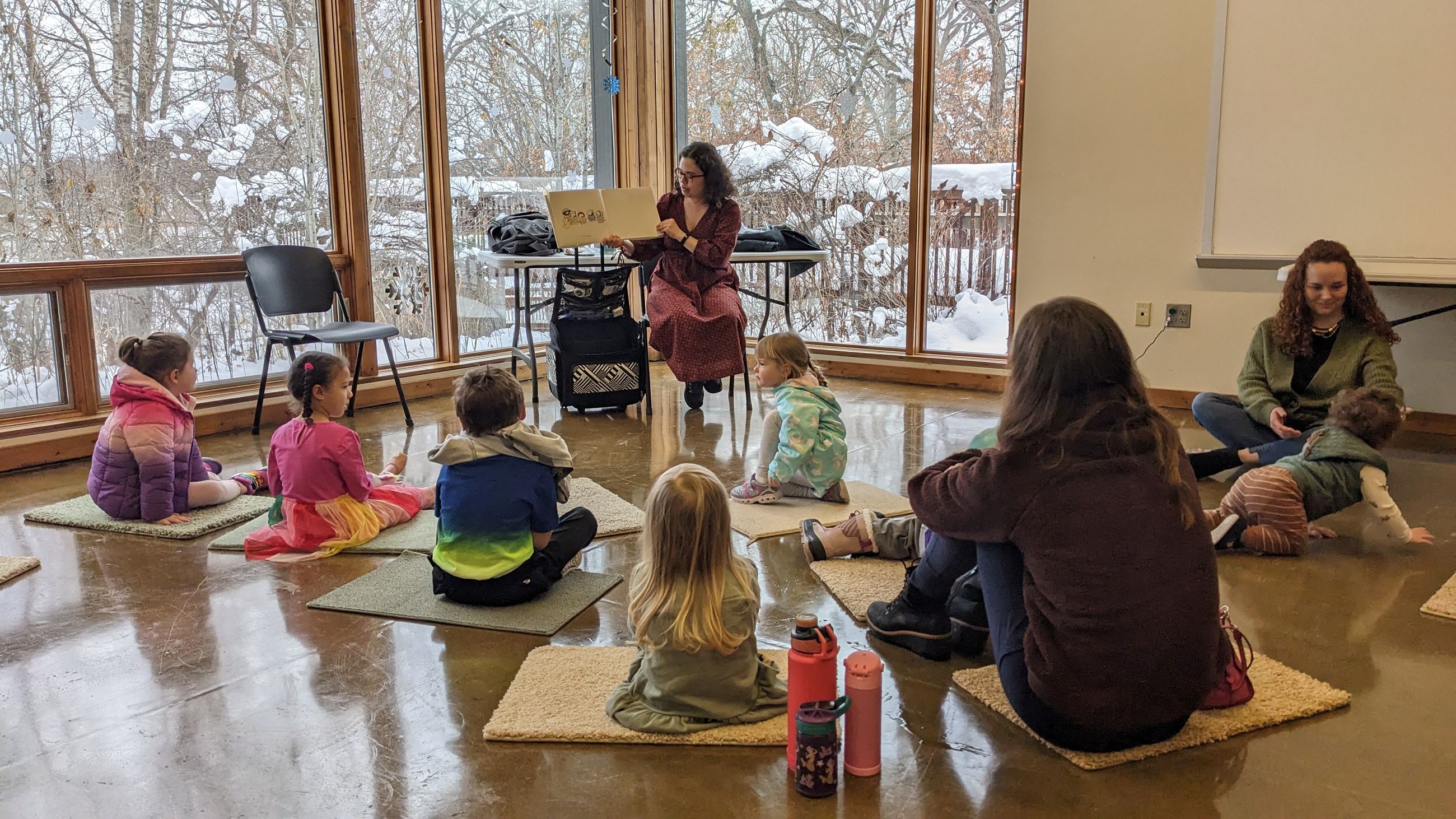 Librarian Reading to Preschoolers